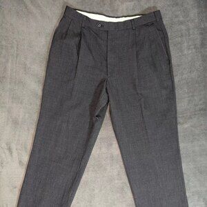 Hart Schaffner Marx Pants Mens Wool Pleated Front 36/30 Gray